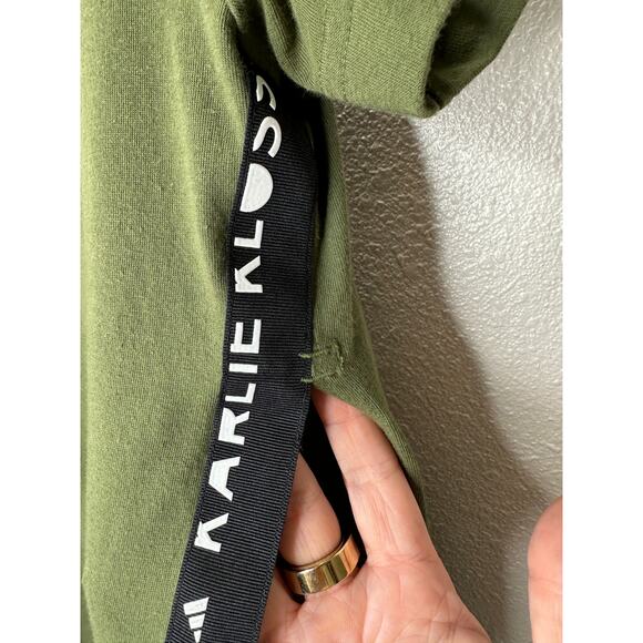 Adidas x Karlie Kloss Olive Oversize  Side Slit Training Tshirt xs - Picture 7 of 16